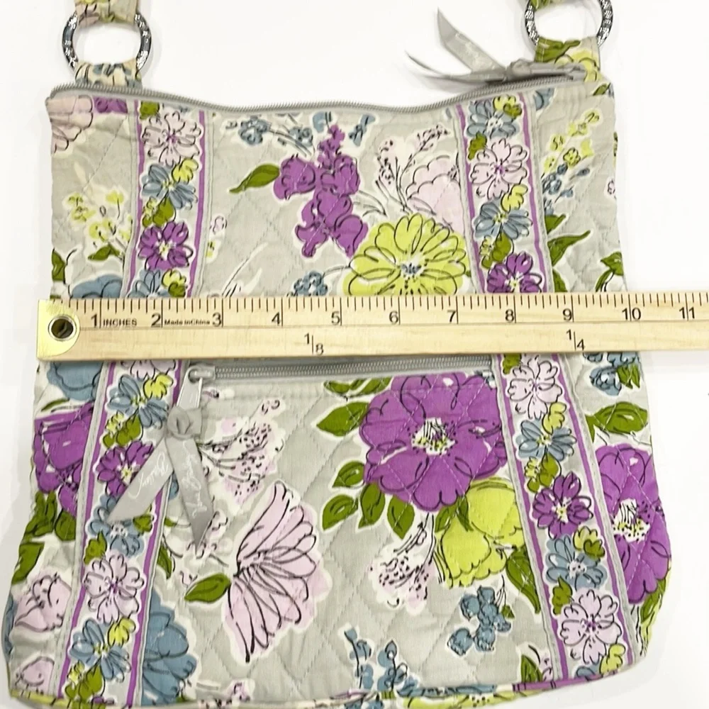 Vera Bradley RARE Watercolor Floral Crossbody Bag + Wallet Fabric zipper closure
